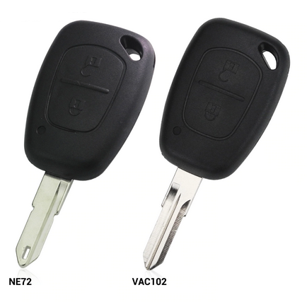 Nissan Opel Renault autosleutel 2 knoppen
